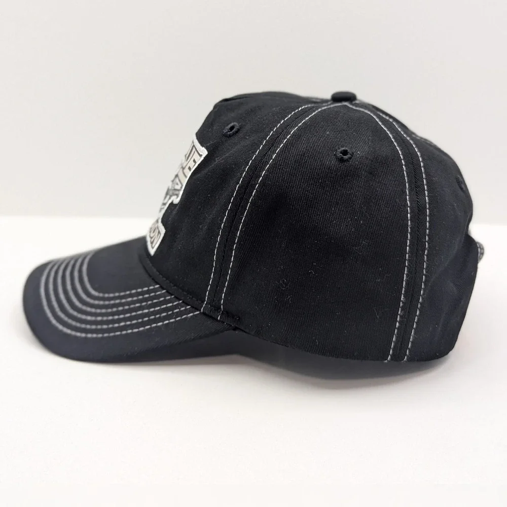 True Religion Ombre Buddha Hat Jet Black TR4237 Adjustable Baseball Cap NWT